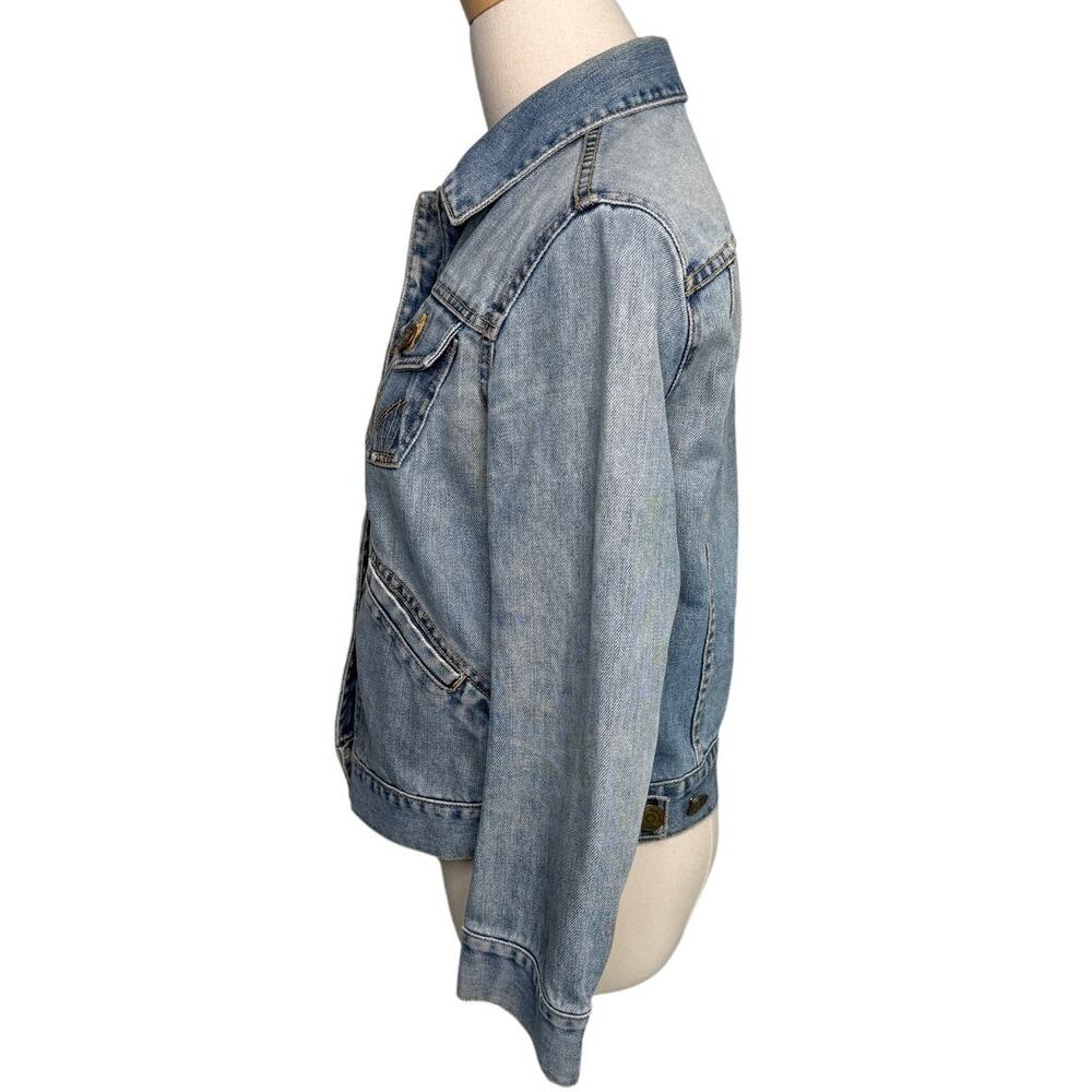 Marc Jacobs Y2K vintage designer shrunken denim jean jacket light wash size XS - Picture 3 of 8